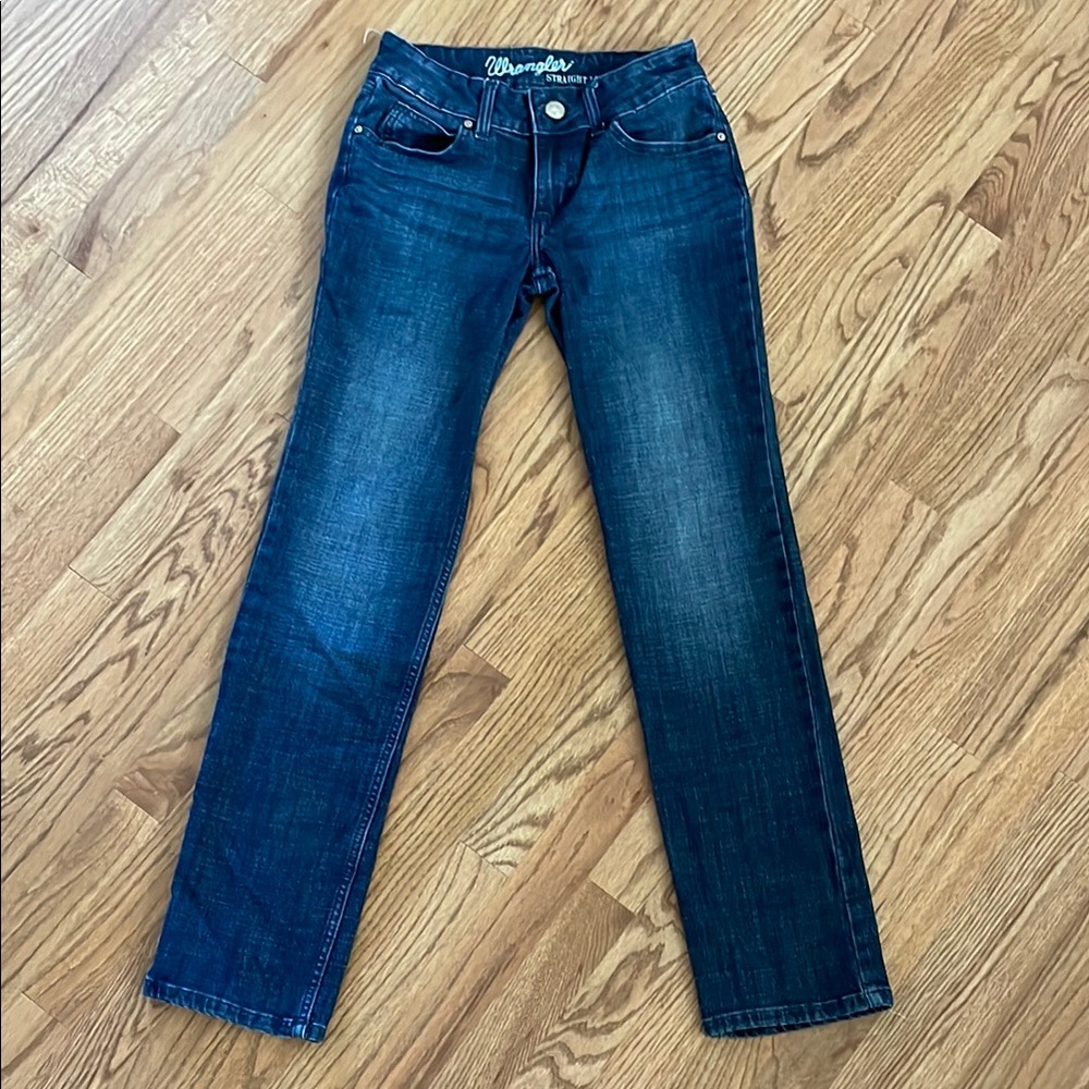 Wrangler Dark Wash Straight Leg Jeans 2W/34L